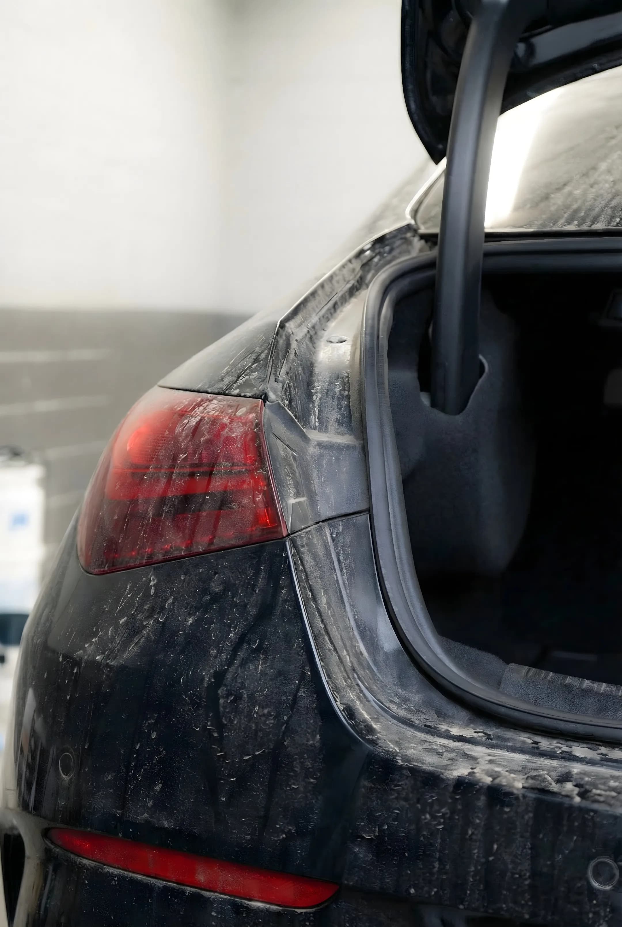 Auto exterieur voor reconditionering — vuil en aanslag