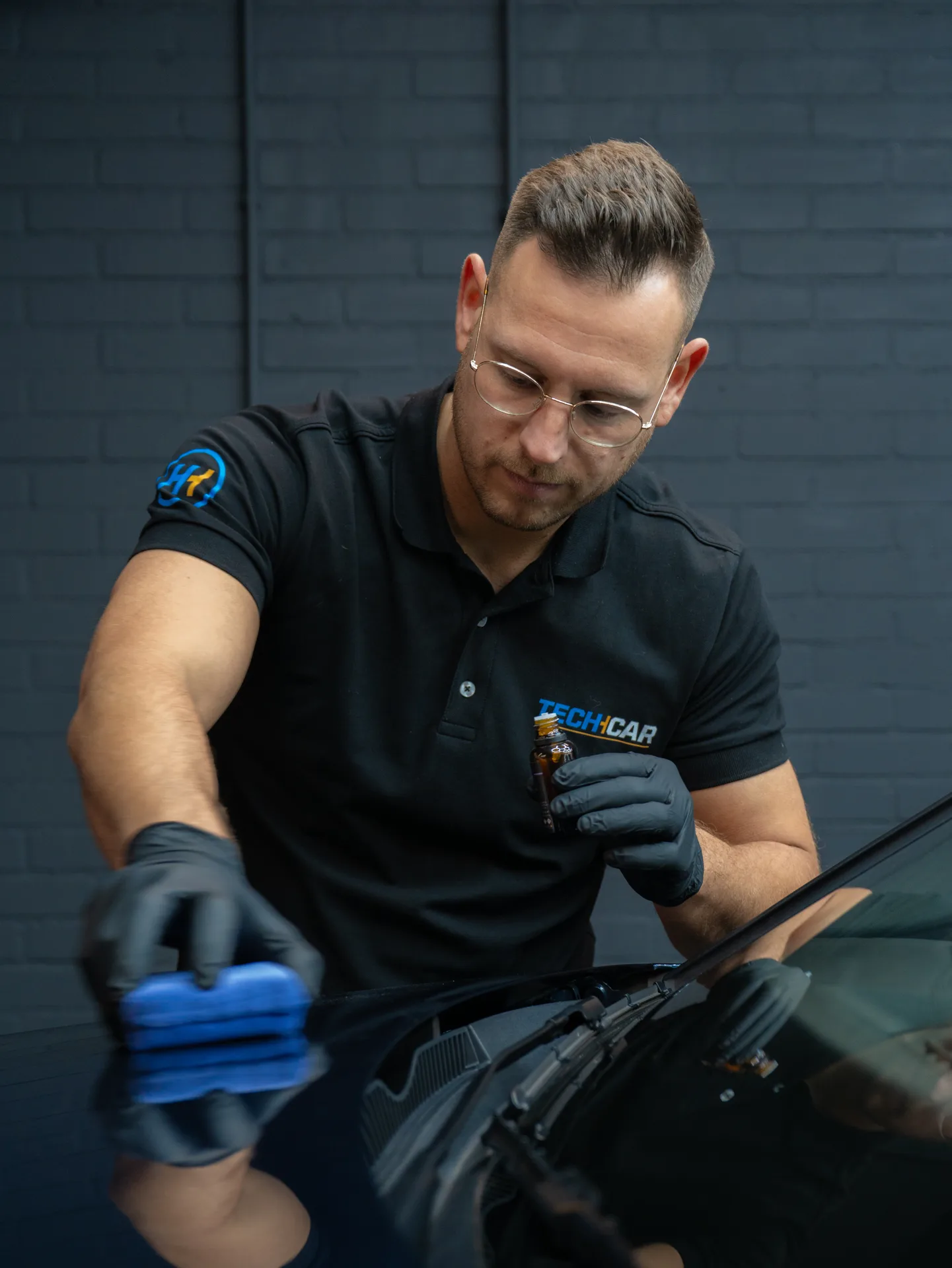 Glanzende auto na detailing