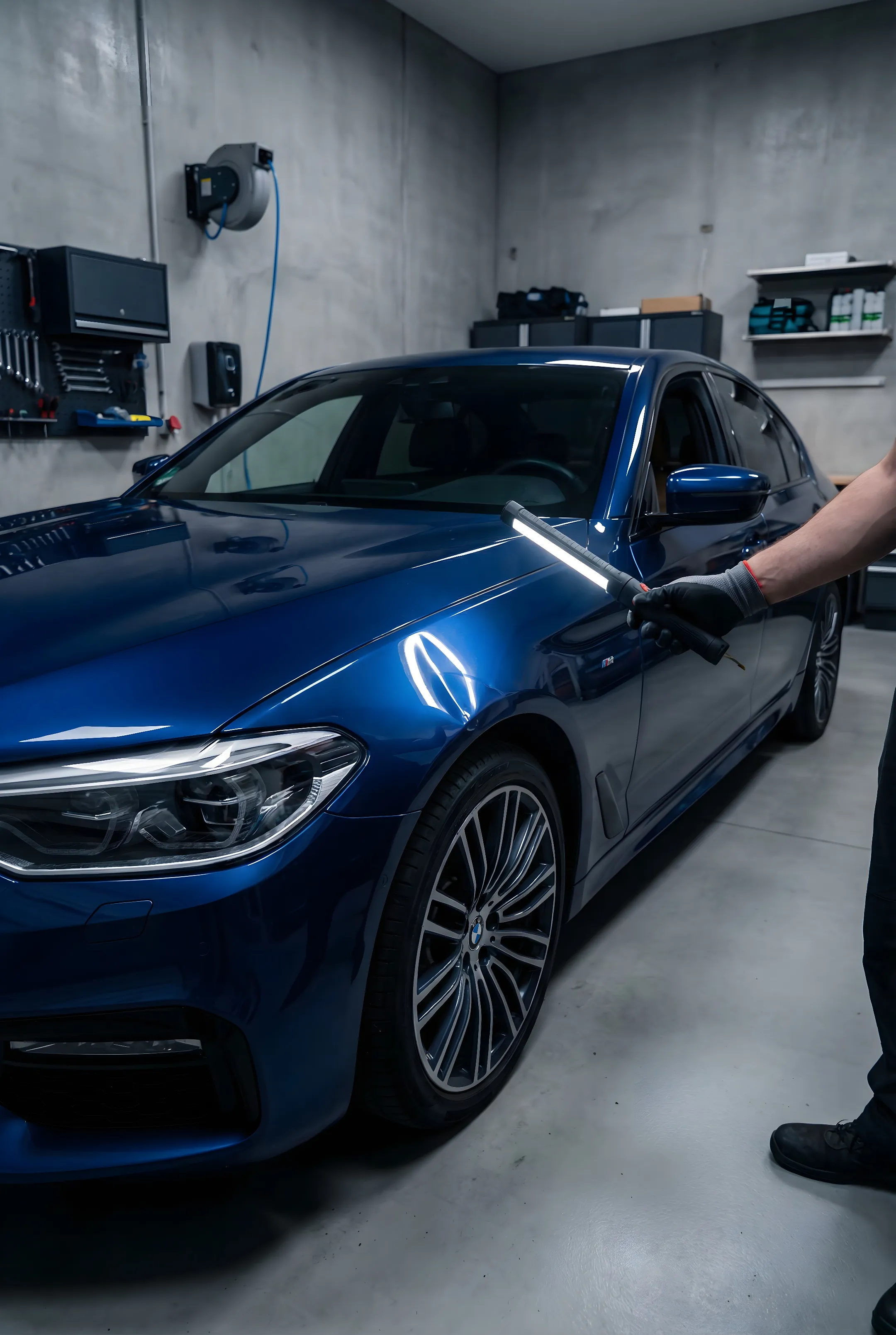 BMW after PDR treatment, dent completely removed